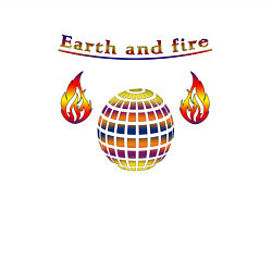 Свитшот хлопковый мужской Earth and fire, цвет: белый — фото 2