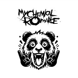 Свитшот хлопковый мужской My Chemical Romance - rock panda, цвет: белый — фото 2