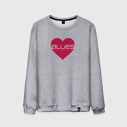 Свитшот хлопковый мужской Блюз любовь навсегда, цвет: меланж