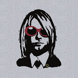 Свитшот хлопковый мужской Kurt Cobain Nirvana portrait, цвет: меланж — фото 2