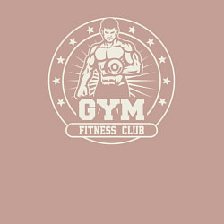 Свитшот хлопковый мужской Gym fitness club, цвет: пыльно-розовый — фото 2