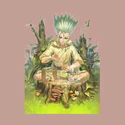 Свитшот хлопковый мужской Сэнку Исигами, цвет: пыльно-розовый — фото 2