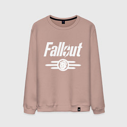 Свитшот хлопковый мужской Fallout - vault 33, цвет: пыльно-розовый