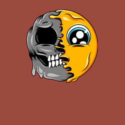 Свитшот хлопковый мужской Смайлик грустит, цвет: кирпичный — фото 2