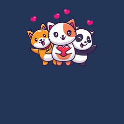 Свитшот хлопковый мужской Любимые питомцы, цвет: тёмно-синий — фото 2