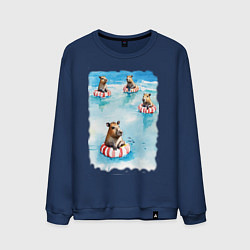 Мужской свитшот Капибара на море