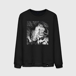 Свитшот хлопковый мужской Ашаф ворон, цвет: черный