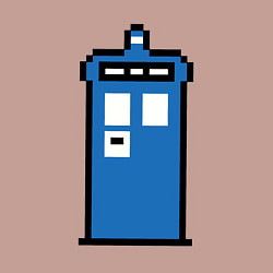 Свитшот хлопковый мужской Tardis pixels, цвет: пыльно-розовый — фото 2