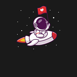 Свитшот хлопковый мужской Космос это любовь, цвет: черный — фото 2