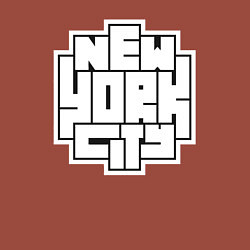 Свитшот хлопковый мужской Нью-Йорк город, цвет: кирпичный — фото 2