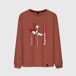 Свитшот хлопковый мужской Depeche Mode - Roses violator, цвет: кирпичный