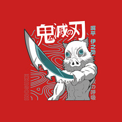 Свитшот хлопковый мужской Клинок, рассекающий демонов Инозука, цвет: красный — фото 2