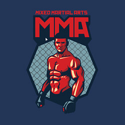 Свитшот хлопковый мужской MMA warrior, цвет: тёмно-синий — фото 2