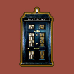 Свитшот хлопковый мужской Tardis Sherlock, цвет: кирпичный — фото 2