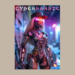 Свитшот хлопковый мужской Cyber Barbie - neon glow fantasy, цвет: миндальный — фото 2