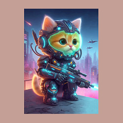 Свитшот хлопковый мужской Cool kitten - special cyberforces, цвет: пыльно-розовый — фото 2