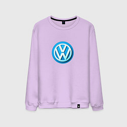 Свитшот хлопковый мужской Volkswagen logo blue, цвет: лаванда