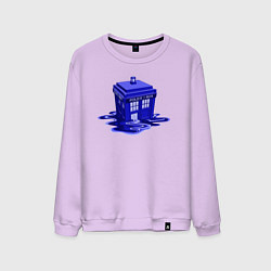 Свитшот хлопковый мужской Tardis ink, цвет: лаванда