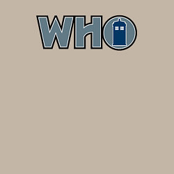 Свитшот хлопковый мужской Tardis who, цвет: миндальный — фото 2