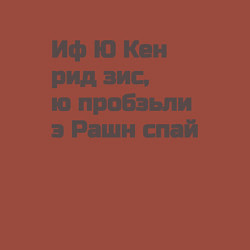 Свитшот хлопковый мужской Русский шпион, цвет: кирпичный — фото 2