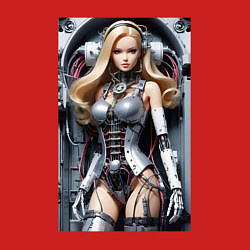 Свитшот хлопковый мужской Cyber sexy Barbie - ai art fantasy, цвет: красный — фото 2