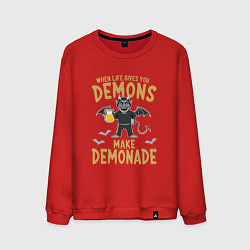 Свитшот хлопковый мужской Make demonade, цвет: красный