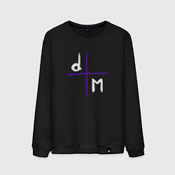 Свитшот хлопковый мужской Depeche Mode - Logo devotional, цвет: черный