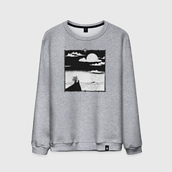 Свитшот хлопковый мужской Свирепая дикая душа, цвет: меланж