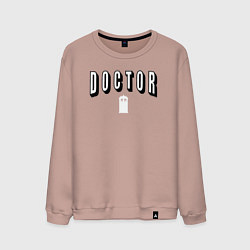 Свитшот хлопковый мужской Doctor tardis, цвет: пыльно-розовый