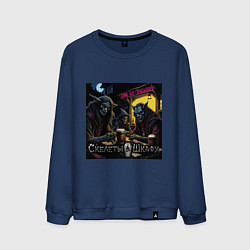 Свитшот хлопковый мужской Мы отрылись - Скелеты в шкафу, цвет: тёмно-синий