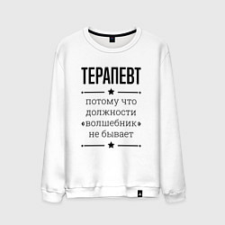Мужской свитшот Терапевт должность волшебник