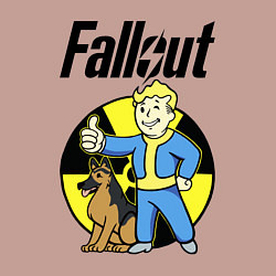 Свитшот хлопковый мужской Vault boy and dog, цвет: пыльно-розовый — фото 2