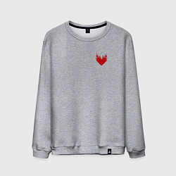Мужской свитшот Горящее сердце