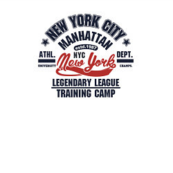 Свитшот хлопковый мужской New York city Manhattan, цвет: белый — фото 2