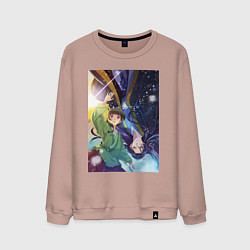 Свитшот хлопковый мужской Монолог фармацевта Маомао Жэньши, цвет: пыльно-розовый