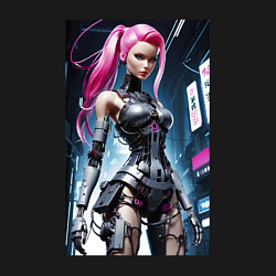 Свитшот хлопковый мужской Cyber Barbie from future - ai art fantasy, цвет: черный — фото 2