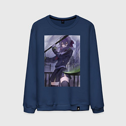 Свитшот хлопковый мужской Последний Серафим Шиноа Хираги, цвет: тёмно-синий