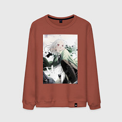 Свитшот хлопковый мужской Реинкарнация безработного Сильфиетта арт, цвет: кирпичный