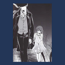 Свитшот хлопковый мужской Невеста чародея Тисэ Хатори манга, цвет: тёмно-синий — фото 2