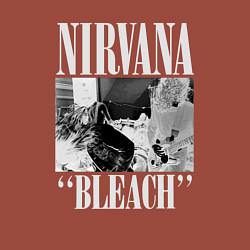 Свитшот хлопковый мужской Nirvana bleach black album, цвет: кирпичный — фото 2