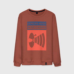 Свитшот хлопковый мужской Depeche Mode - Music for the masses merch, цвет: кирпичный