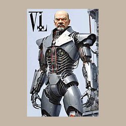Свитшот хлопковый мужской Vladimir Lenin - cyberpunk fantasy, цвет: миндальный — фото 2