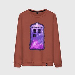 Свитшот хлопковый мужской Violet tardis, цвет: кирпичный