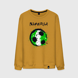 Свитшот хлопковый мужской Сборная Нигерии, цвет: горчичный