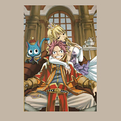 Свитшот хлопковый мужской Хвост Феи Нацу Драгнил король арт, цвет: миндальный — фото 2