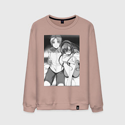 Свитшот хлопковый мужской Реинкарнация безработного Эрис Бореас Грейрат Руде, цвет: пыльно-розовый