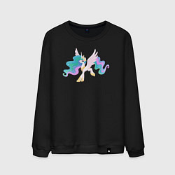 Свитшот хлопковый мужской Принцесса Селестия из My Little Pony в кино, цвет: черный