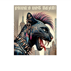 Свитшот хлопковый мужской Cool panther - punks not dead, цвет: белый — фото 2