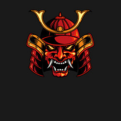 Свитшот хлопковый мужской Самурай с клыками, цвет: черный — фото 2