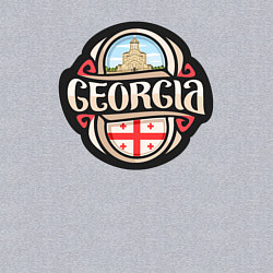 Свитшот хлопковый мужской Моя Грузия, цвет: меланж — фото 2